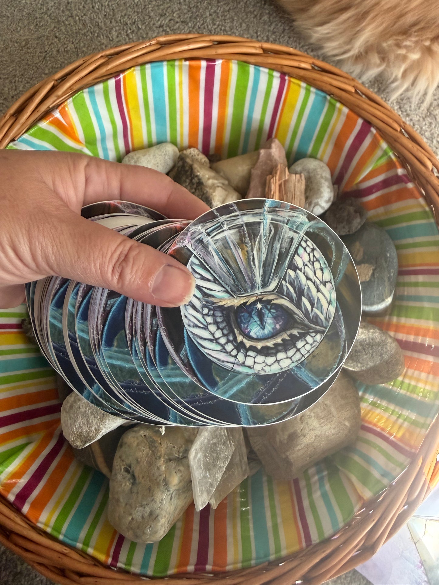 Guardians of the Crystalline Grid-3" round Sticker
